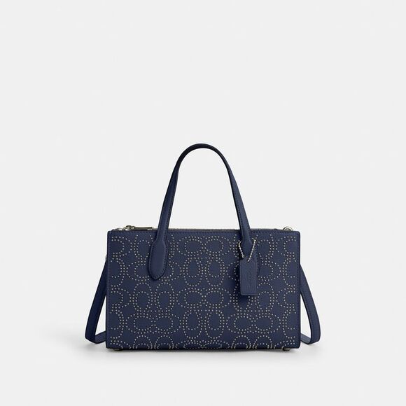 NWT Coach Outlet Nina Small Tote Bag Signature Rivets - Picture 1 of 7